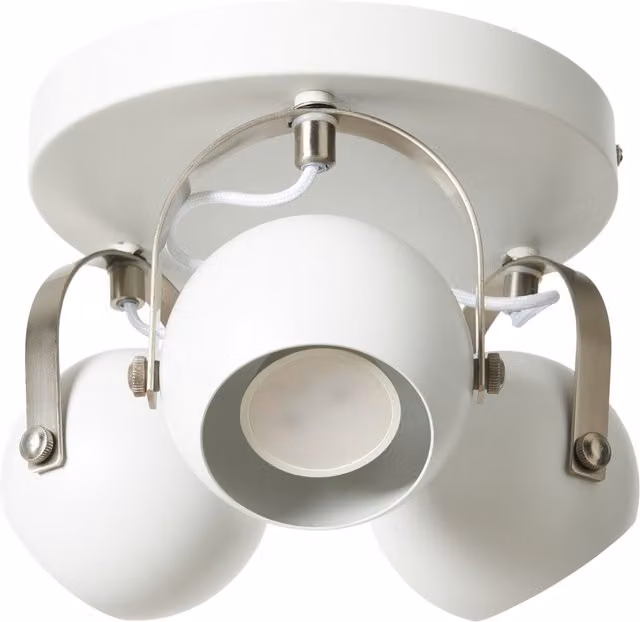 Litecraft Eyeball Adjustable Retro Surface Spotlight Plate in White