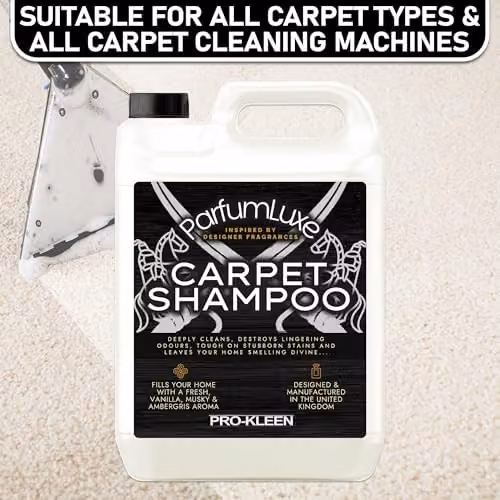 Pro-Kleen Parfum Luxe Carpet Shampoo 1L with Vanilla, Musk and Ambergris Fragrance – 6