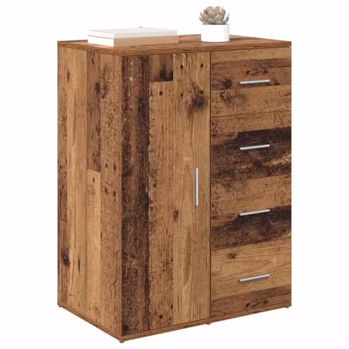 vidaXL Rustic Old Wood Sideboard in Brown, W/D/H: 59 x 39 x 80 cm – 1