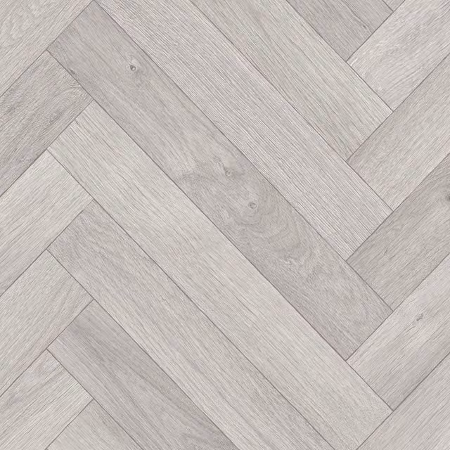Vinyl Flooring UK Wood Effect Cushion Backed Vinyl Flooring in Light Grey, W: 300 cm, D: 700 cm – 1