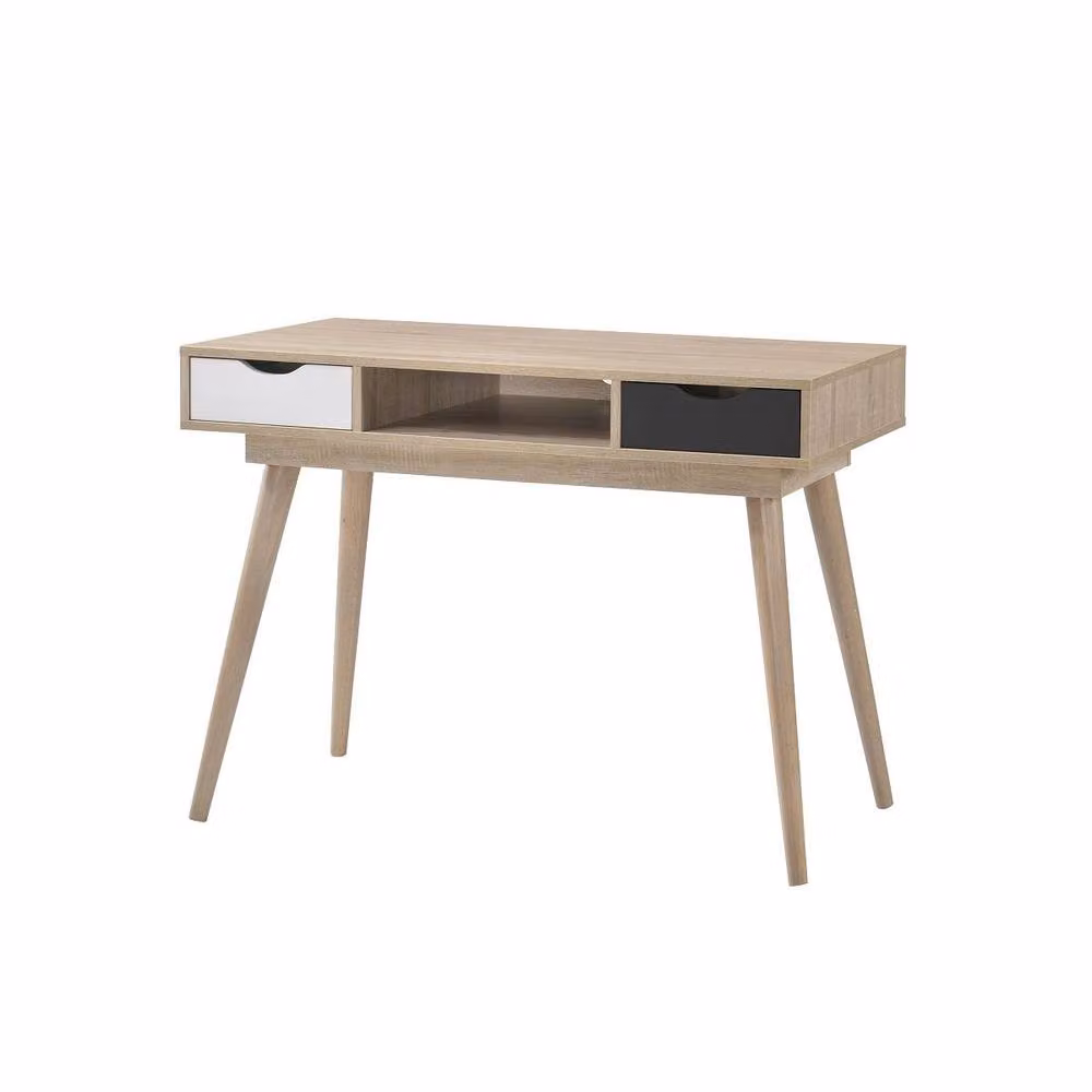 Timber Art Design Scandinavian 2 Drawer Computer Desk and Makeup Table in Multicolour, W/D/H: 110 x 50 x 78 cm – 2