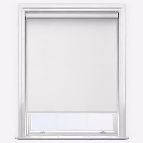 New Edge Blinds White Motorised Thermal Blackout Roller Blind, Width: 160 cm