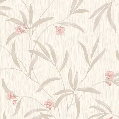 Belgravia Decor Tiffany Floral Botanical Wallpaper in Cream, Red and Beige