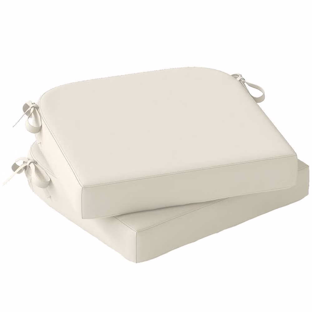Outsunny Set of 2 Square Outdoor Chair Seat Cushions in Grey or Beige, 40 x 40 x 7 cm – 6