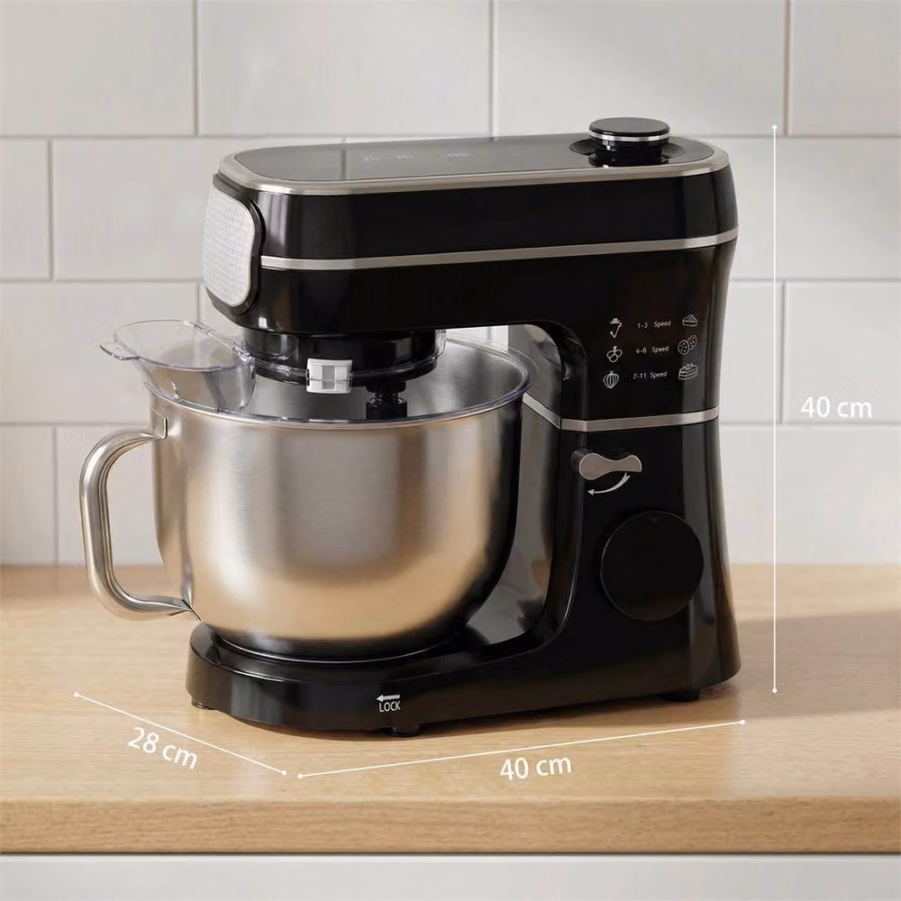 EONLION 1400W Tilt-Head Food Mixer in Black with 6L Capacity – 2