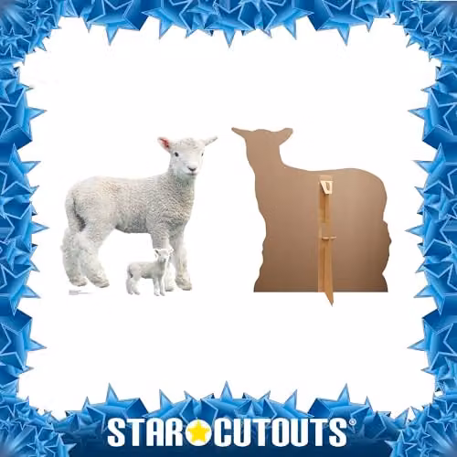 Star Cutouts SC4438 Lamb Cardboard Cut Out, White, Height: 74 cm – 2