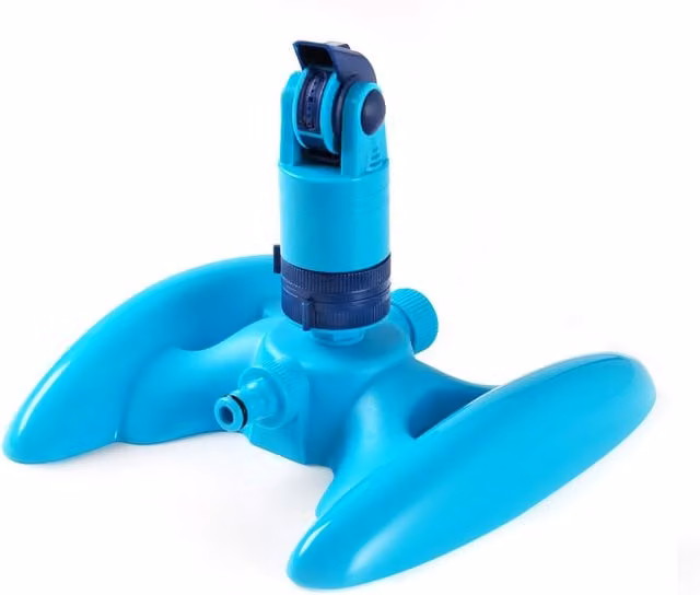 Cellfast Blue Plastic Freestanding Rotating Lawn Sprinkler with Adjustable Circular Sector