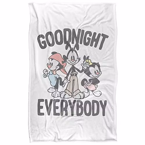 LOGOVISION Animaniacs The Siblings Super Soft Fluffy Fleece Throw Blanket, Multicolour, W: 91 cm, D: 147 cm – 1