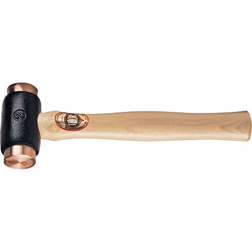 Thor Soft-Faced Copper Hammer with Wood Handle, 2.83 kg, Black