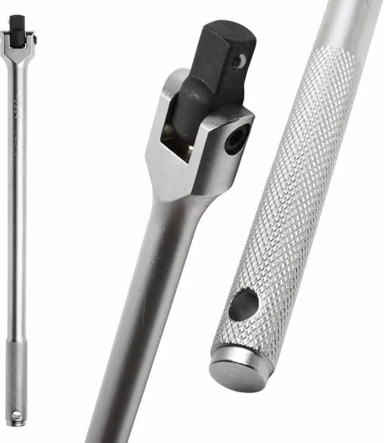 VOGREX 500mm Flexible Ratchet Lever Bar with 3/4 inch Square Drive in Silver – 1