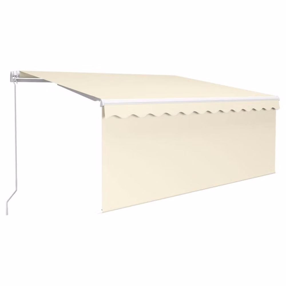 Berkfield Home Manual Retractable Awning with Blind, Beige, W: 300 cm, D: 250 cm – 2