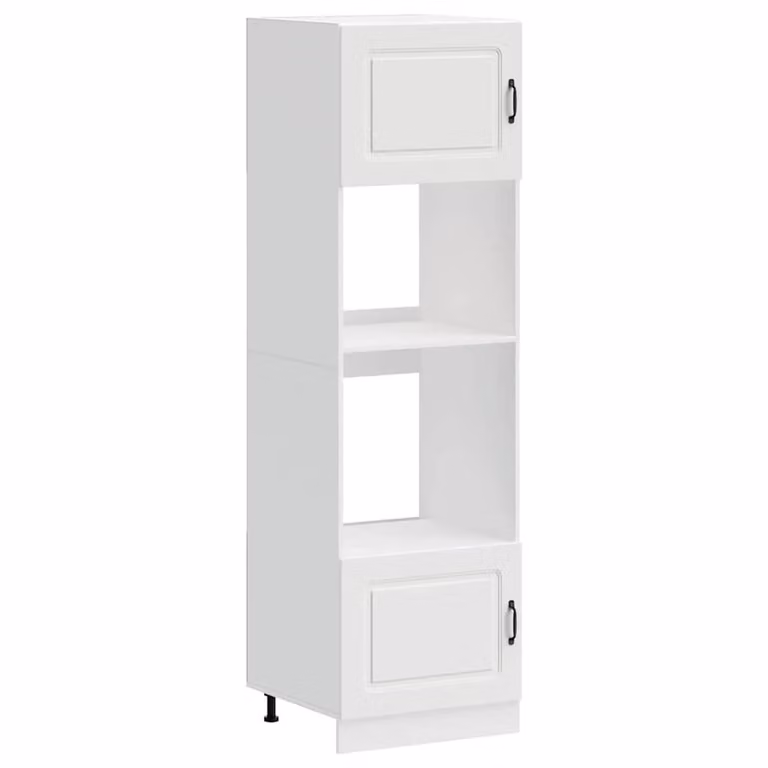 Berkfield Home Lucca White Oven Cabinets 2 Pack, W/D/H: 60 x 57 x 207 cm