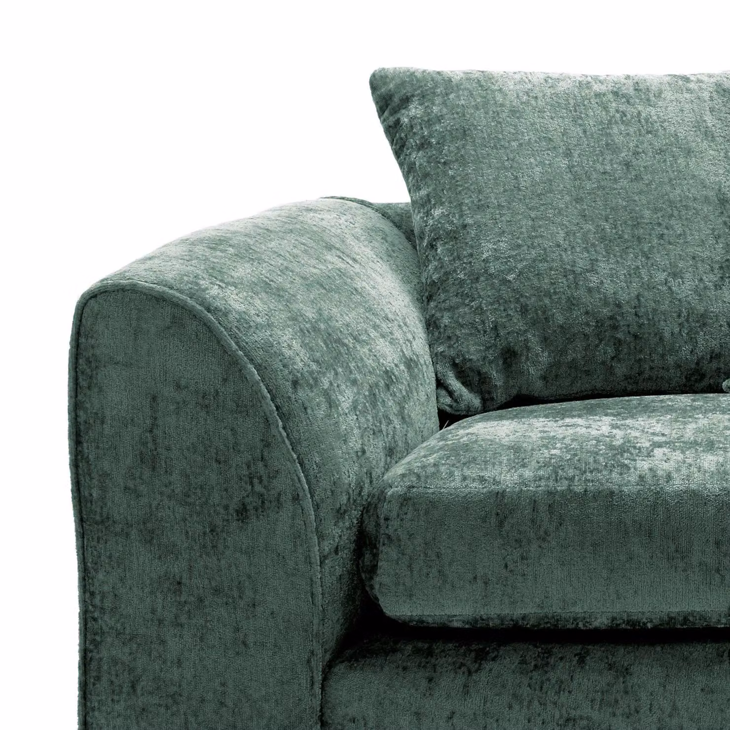 Abakus Direct Harriet 4 Seater Sofa in Rifle Green Crushed Chenille – 2