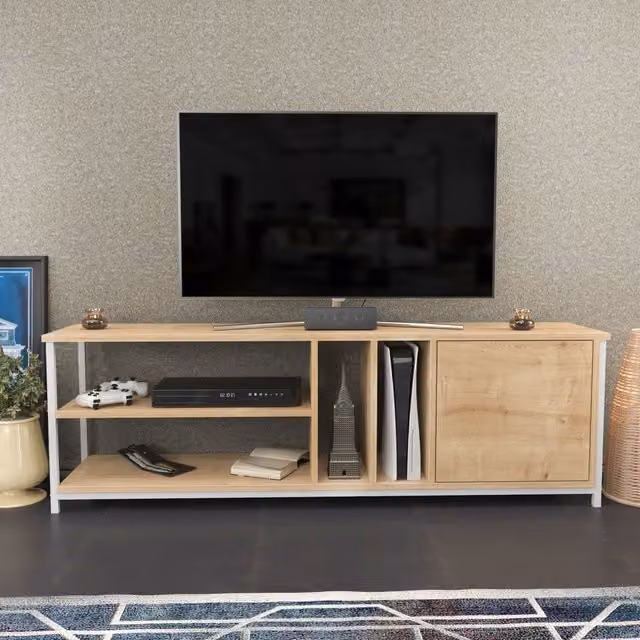 Decorotika Oneida TV Unit in Sand and White