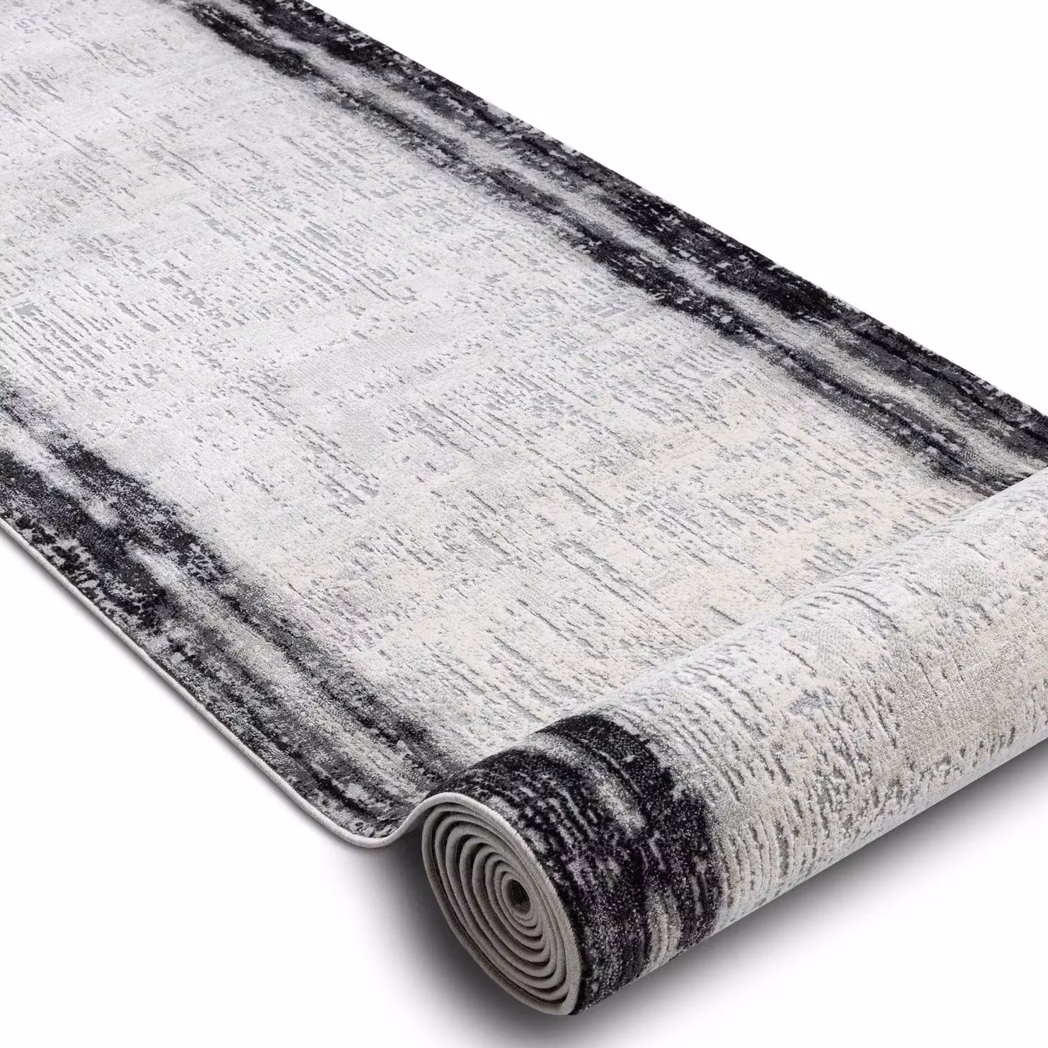 RugsX Modern Tuls Abstract Runner in Gold, Silver and Grey, W: 120 cm, D: 100 cm – 2