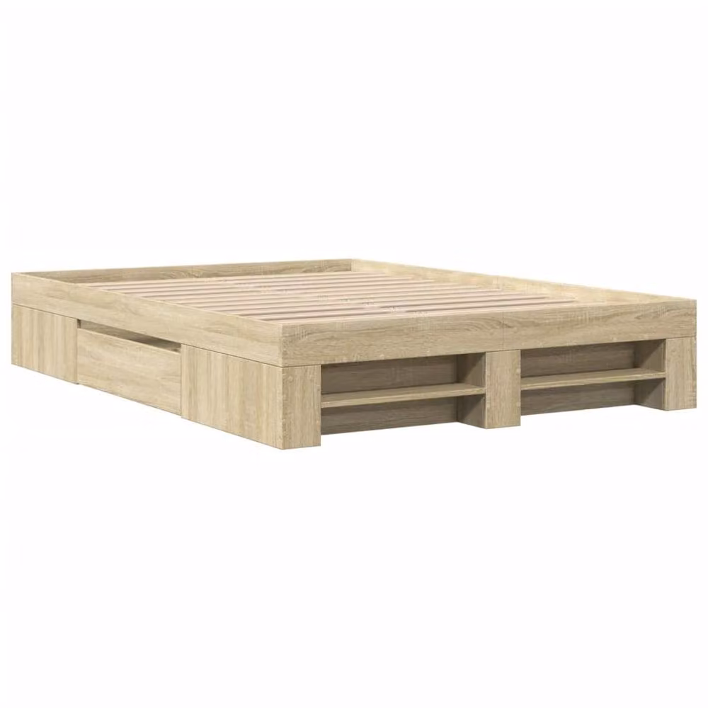 Berkfield Home Solid Pine Bed Frame with Drawers in Brown and Beige, W/D/H: 150 x 200 cm – 3