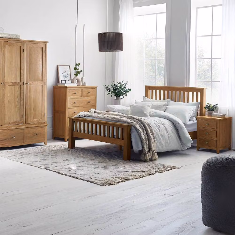 Cheshire Premium Brixton 3 Door Wardrobe in Light Oak – 2