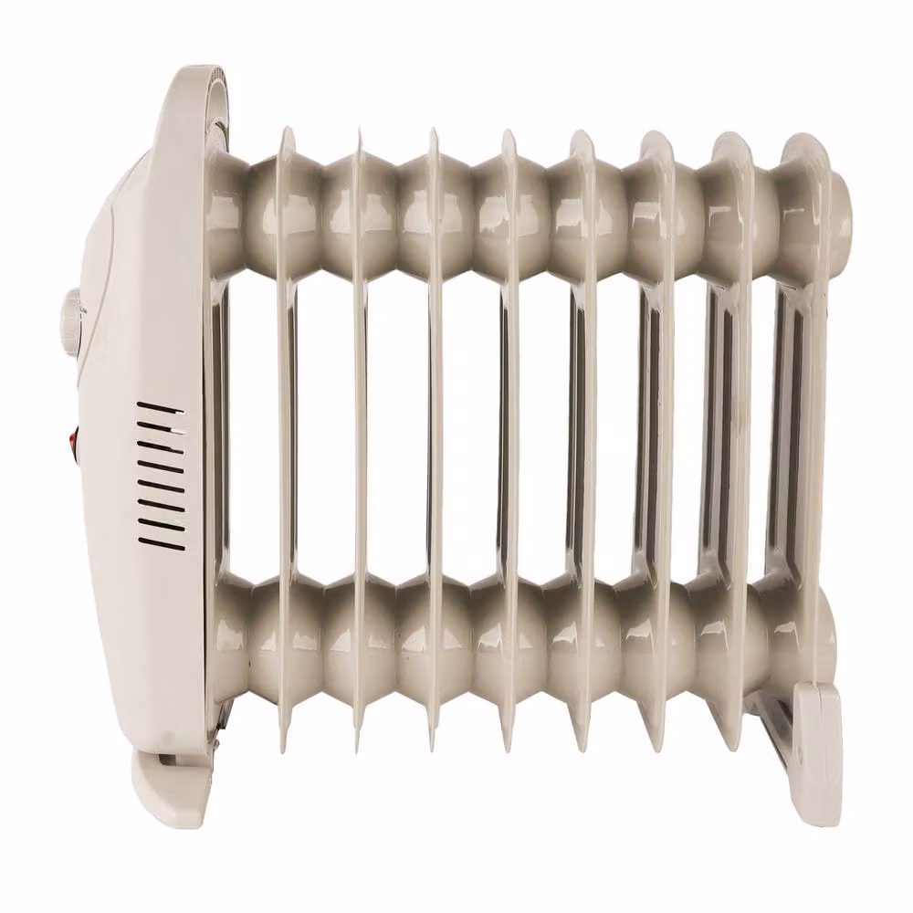 Alivio 9-Fin Oil Filled Radiator with Adjustable Thermostat and Overheat Protection, White – 2