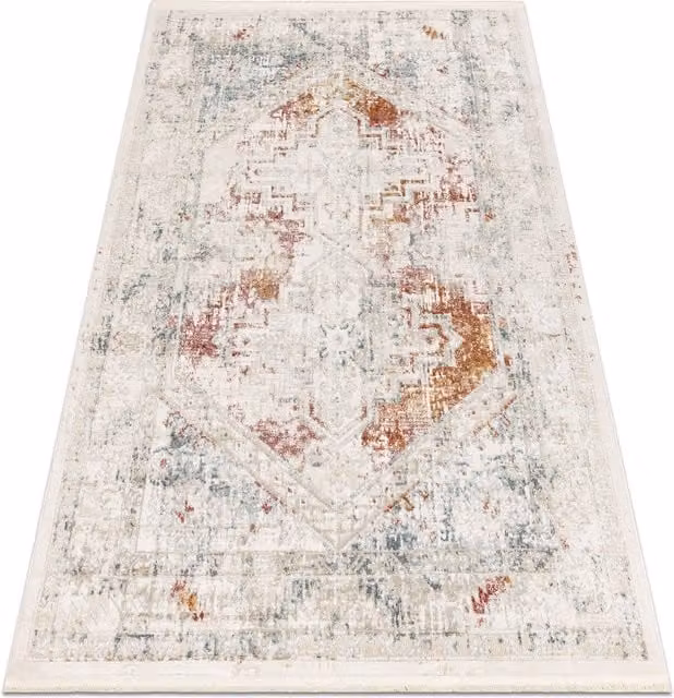 RugsX Distin Vintage Modern Rectangular Rug in White, W: 180 cm, D: 270 cm – 1