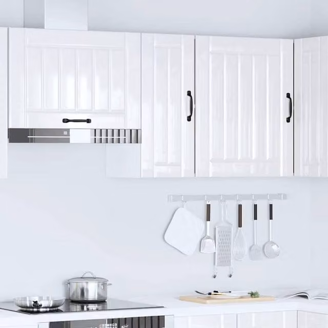 Berkfield Home Lucca High Gloss White Kitchen Wall Cabinet, W/D/H: 60 x 31 x 30 cm