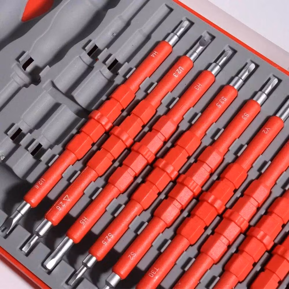 NESTLUNE 26-in-1 Insulated Screwdriver Set with Magnetic Tips in Red – 4