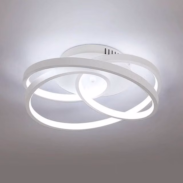 Goeco Round Modern LED Ceiling Light, 40W, 6500K, White