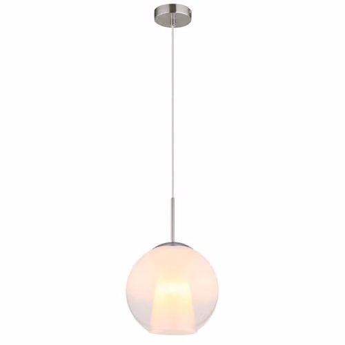 Globo Lighting Modern Sphere Pendant Light with Chrome and Glass Shade for Dining Rooms