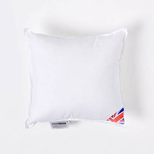 Homescapes White Super Microfibre Square Cushion Insert, W/D/H: 30 x 30 x 30 cm