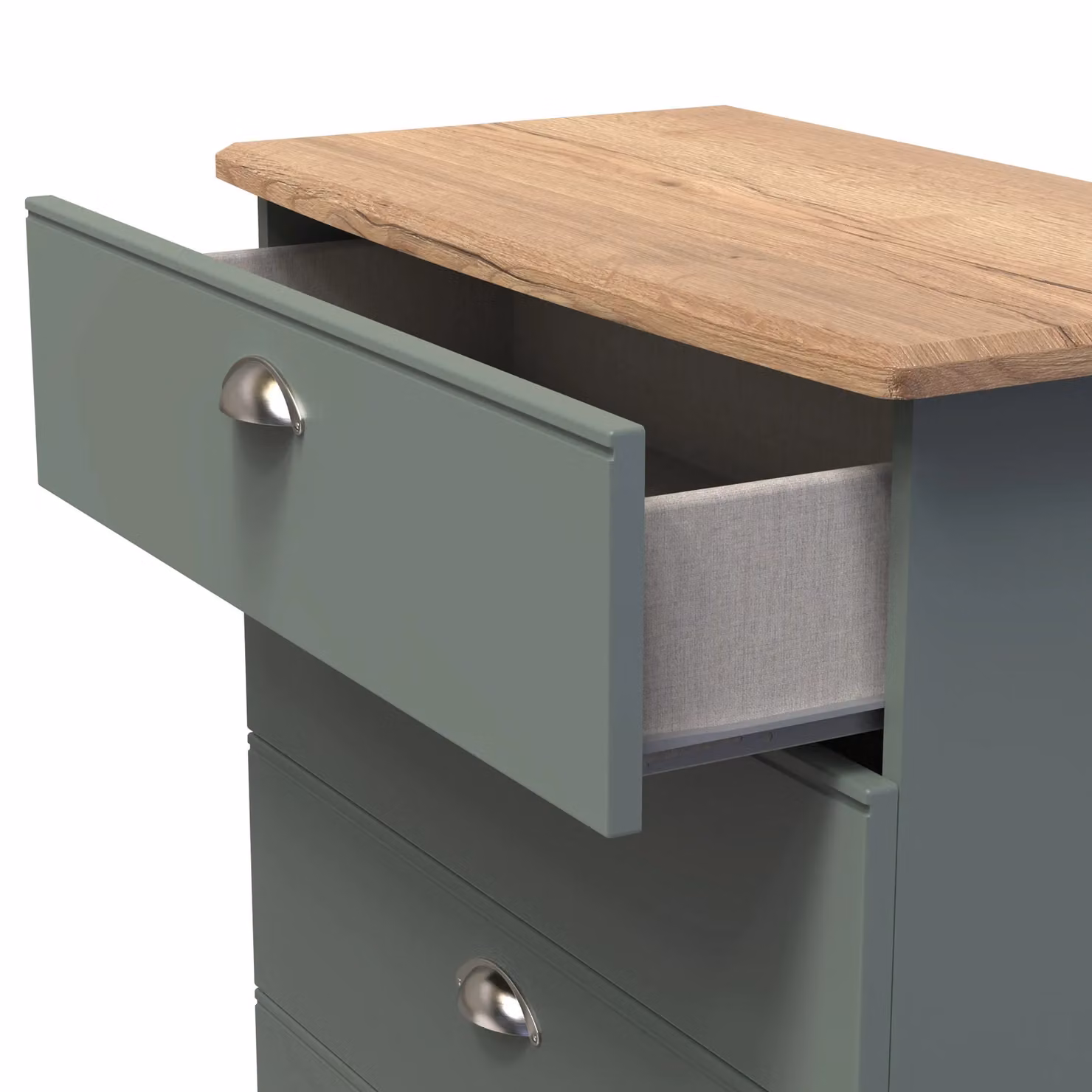 Ready Assembled 2 U Albert 4 Drawer Chest in Pale Green – 3