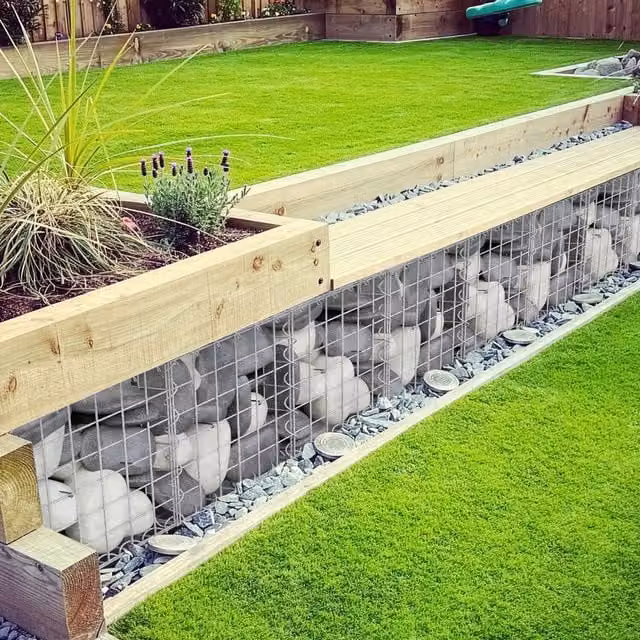 Apollo Galvanised Steel Wire Mesh Gabion Basket in Silver