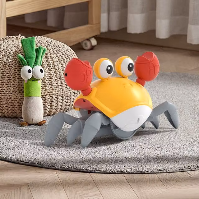 Kidkid Rechargeable Crawling Crab Toy in Yellow