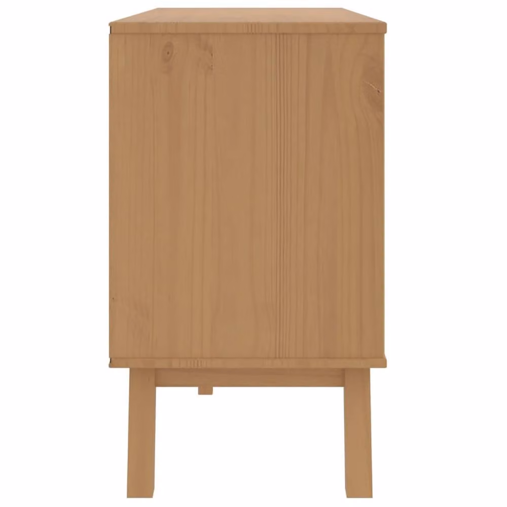 Berkfield Home Beautiful Olden Drawer Cabinet in Grey and Brown Solid Wood Pine, W/D/H: 73.5 x 42.0 x 111.0 cm – 3