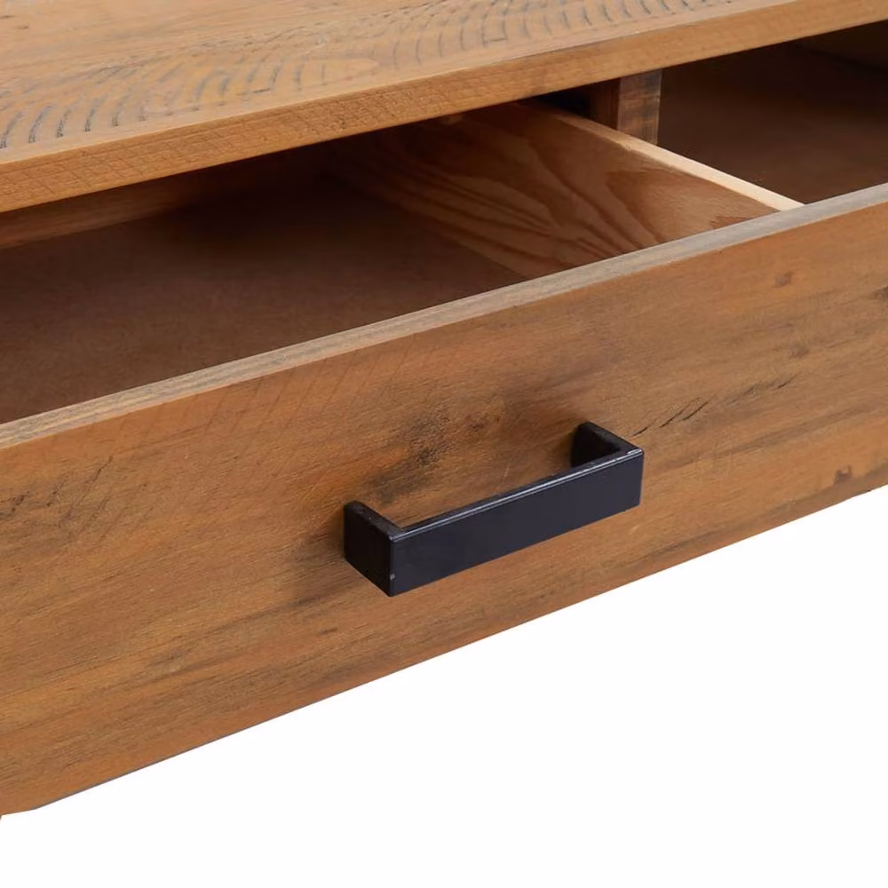 Berkfield Home Decorative Coffee Table in Brown Solid Pinewood, W/D/H: 90 x 50 x 35 cm – 5