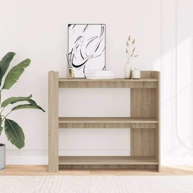 Berkfield Home Classic Console Table in Sonoma Oak, Light Brown, W/D/H: 100 x 35 x 90 cm – 1