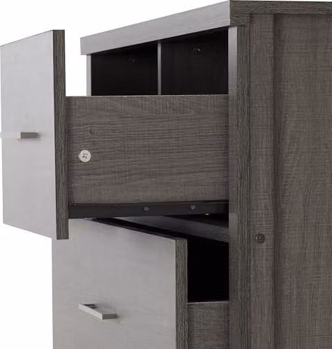 Seconique Lisbon 3+2 Drawer Chest in Black and Grey – 2