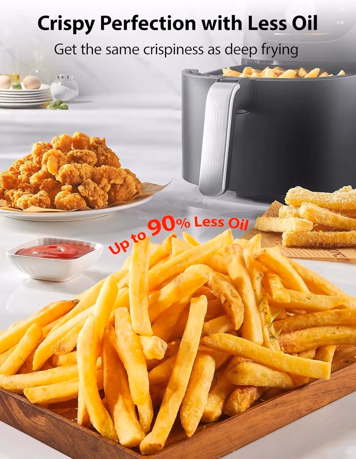 Toshiba 5.2L Air Fryer with Hot Air Technology in Black and Grey – 7