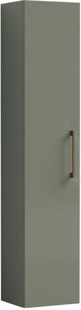 Balterley Bramshall 1 Soft Close Door Tall Storage Unit in Satin Green, W: 30 cm