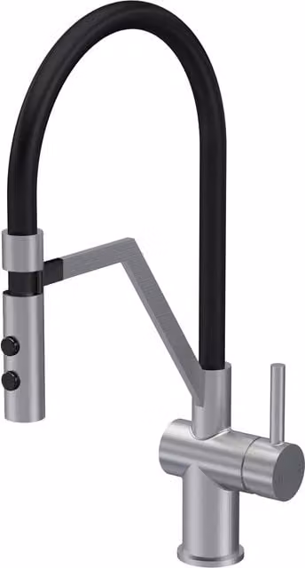 Balterley Haughton Round Single Lever Mono Basin Mixer Tap in Brushed Nickel Silver