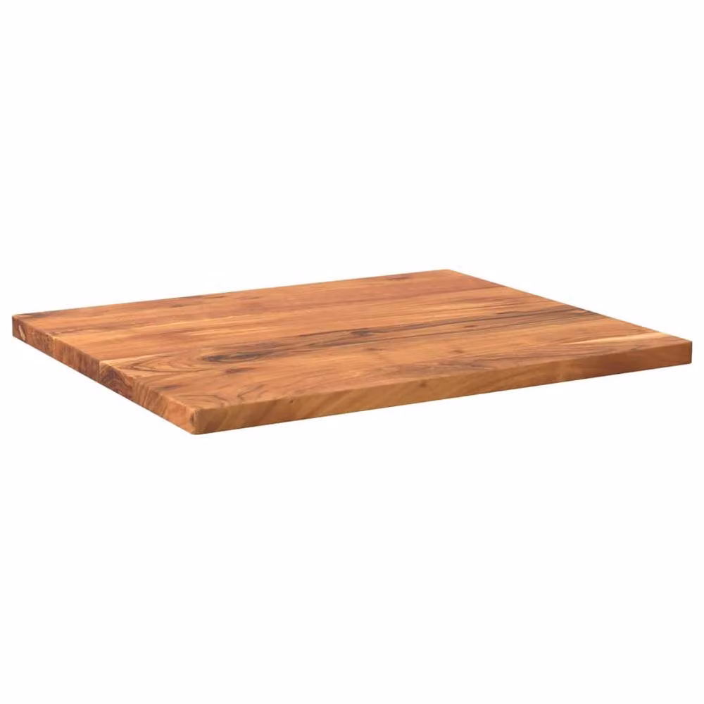 Berkfield Home Rectangular Solid Wood Acacia Table Top, Brown, W: 60 cm, D: 50 cm, H: 2.5 cm – 2