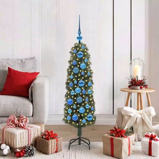 Berkfield Home Artificial Christmas Tree with 150 LEDs and Stand, Green, Height: 120 cm – 1