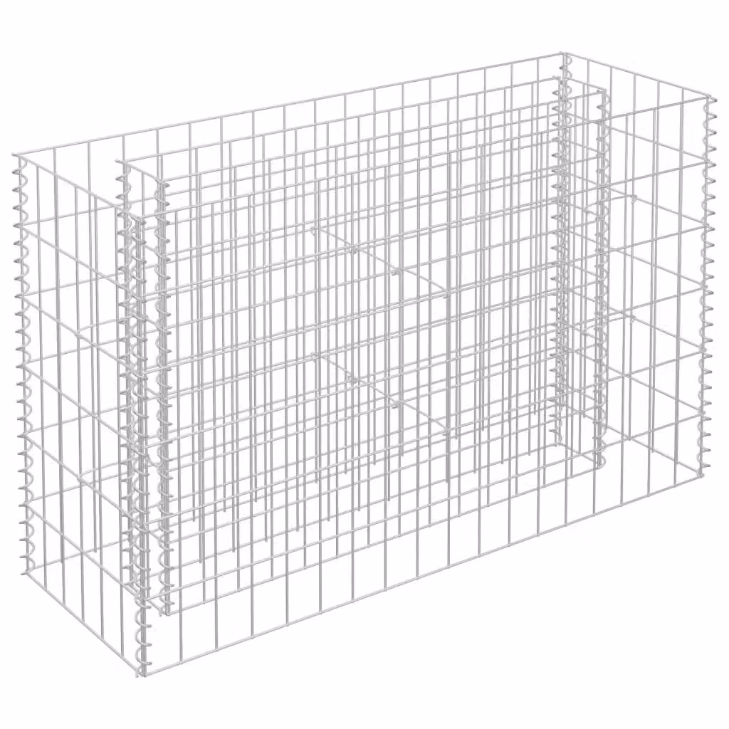 Berkfield Home Silver Galvanised Steel Stone Gabion Raised Bed, W/D/H: 90 x 30 x 60 cm – 2