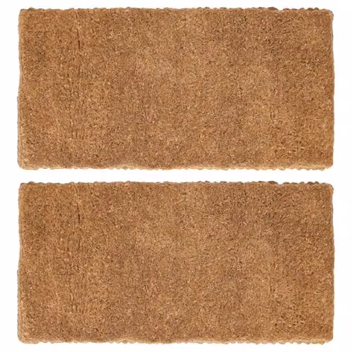 Nicola Spring Handmade Coir Door Mats, Pack of 2, Brown and Beige, W/D/H: 120 x 60 x 3 cm – 1