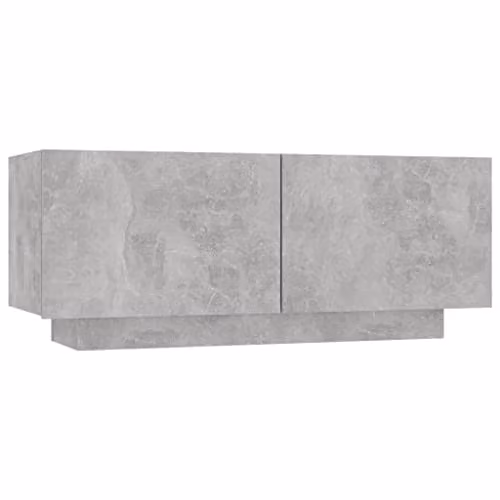 vidaXL Modern TV Cabinet in Concrete Grey, W/D/H: 100 x 35 x 40 cm – 1
