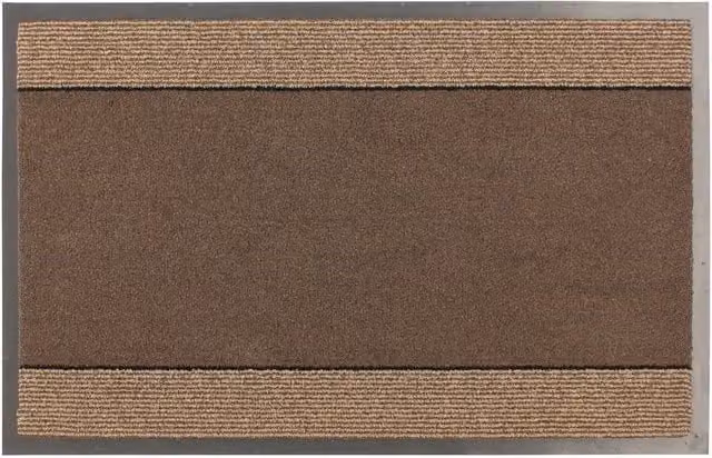 JVL Miracle Striped Barrier Doormat, Brown and Beige, W: 60 cm, D: 90 cm – 1