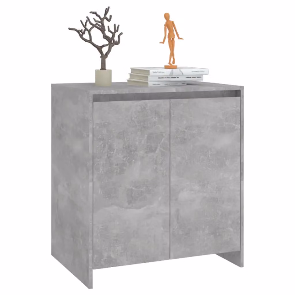 Berkfield Home Modern Sideboard in Concrete Grey, W/D/H: 70 x 41 x 75 cm – 2