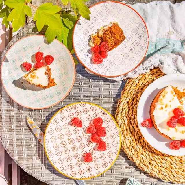 Nicola Spring Floral Hand-Printed Porcelain Side Plates, Multicolour, Pack of 6, Diameter: 18 cm