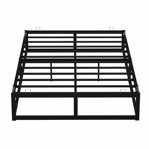 House Of Home Black Metal King Platform Bed Frame with Under Bed Storage Space, W/D/H: 180 x 200 x 40 cm – 4