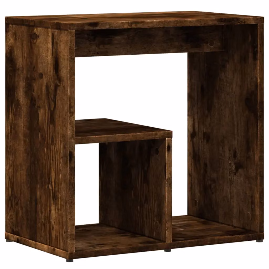 Berkfield Home Set of 2 Modern Smoked Oak Side Tables in Brown, W/D/H: 50 x 30 x 50 cm – 4