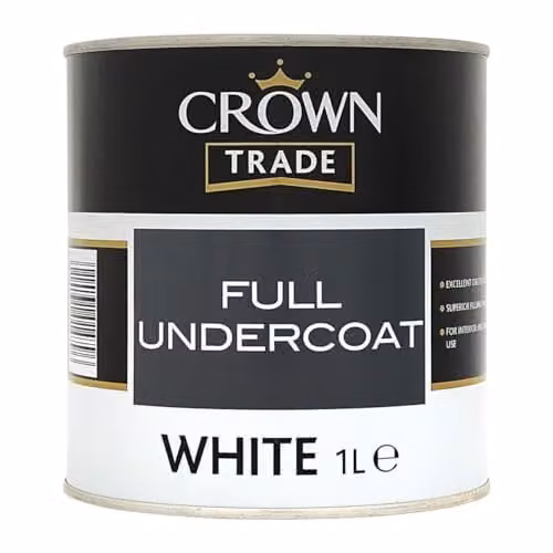 Crown White Matt Trade Undercoat, 1 l