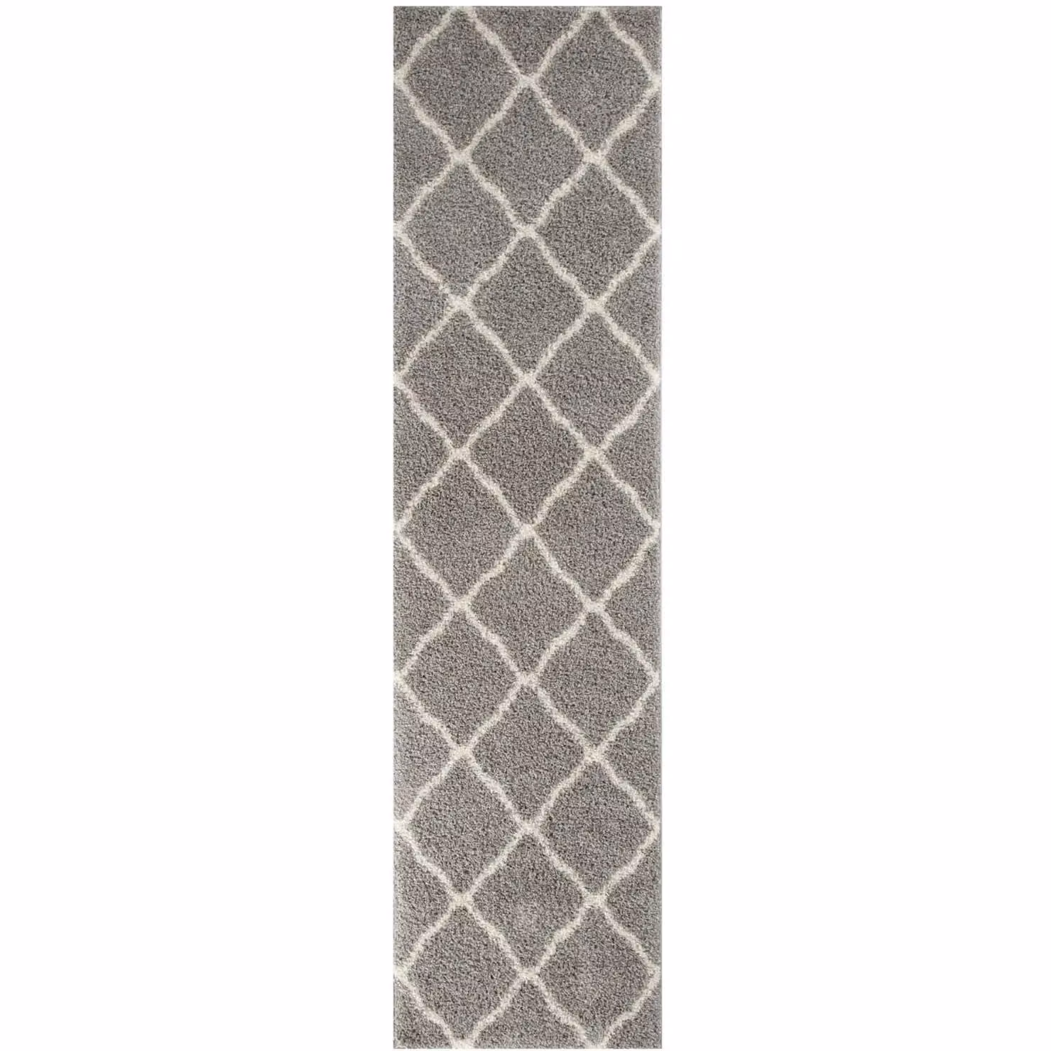 THE RUGS Moroccan Shaggy Rug, Grey and Ivory, W: 80 cm, L: 150 cm – 4